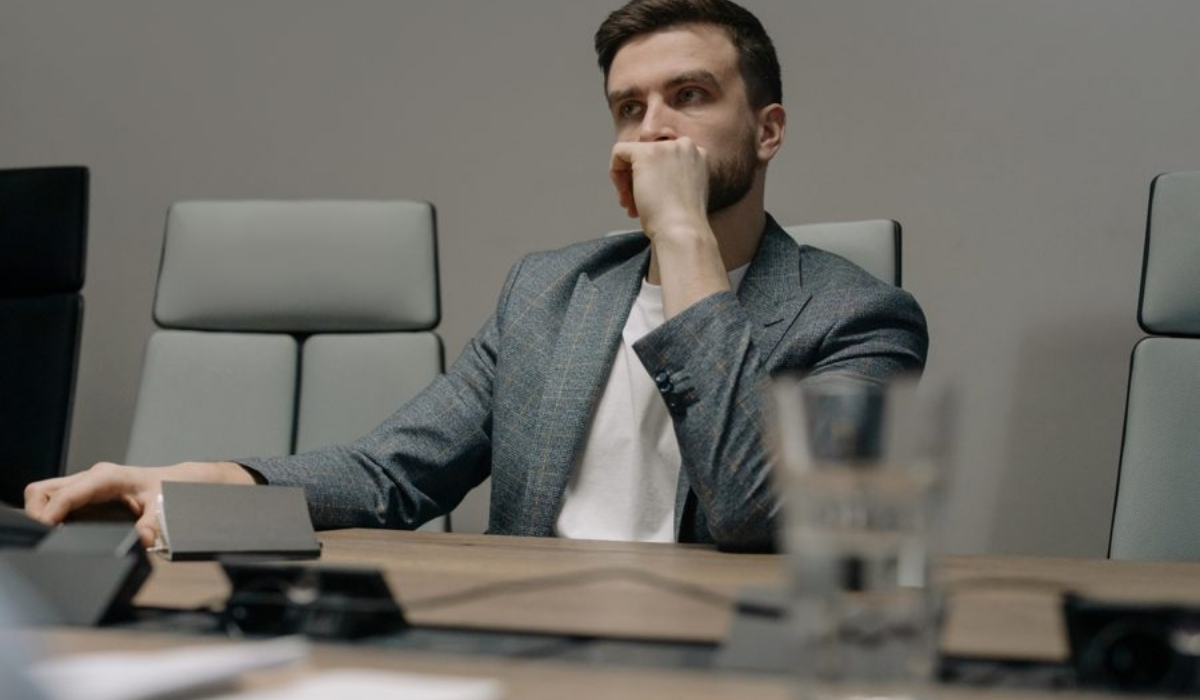 Man in meeting